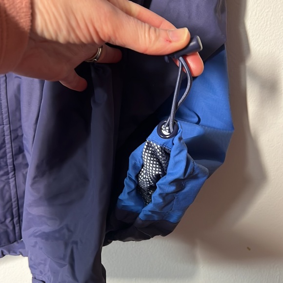 Coleman Hooded Windbreaker Zip Up Jacket Navy & Blue Size 2XL - Picture 6 of 7